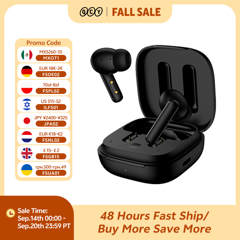 Earbuds Anc Wireless - QCY T13 ANC Wireless Earphones Bluetooth
