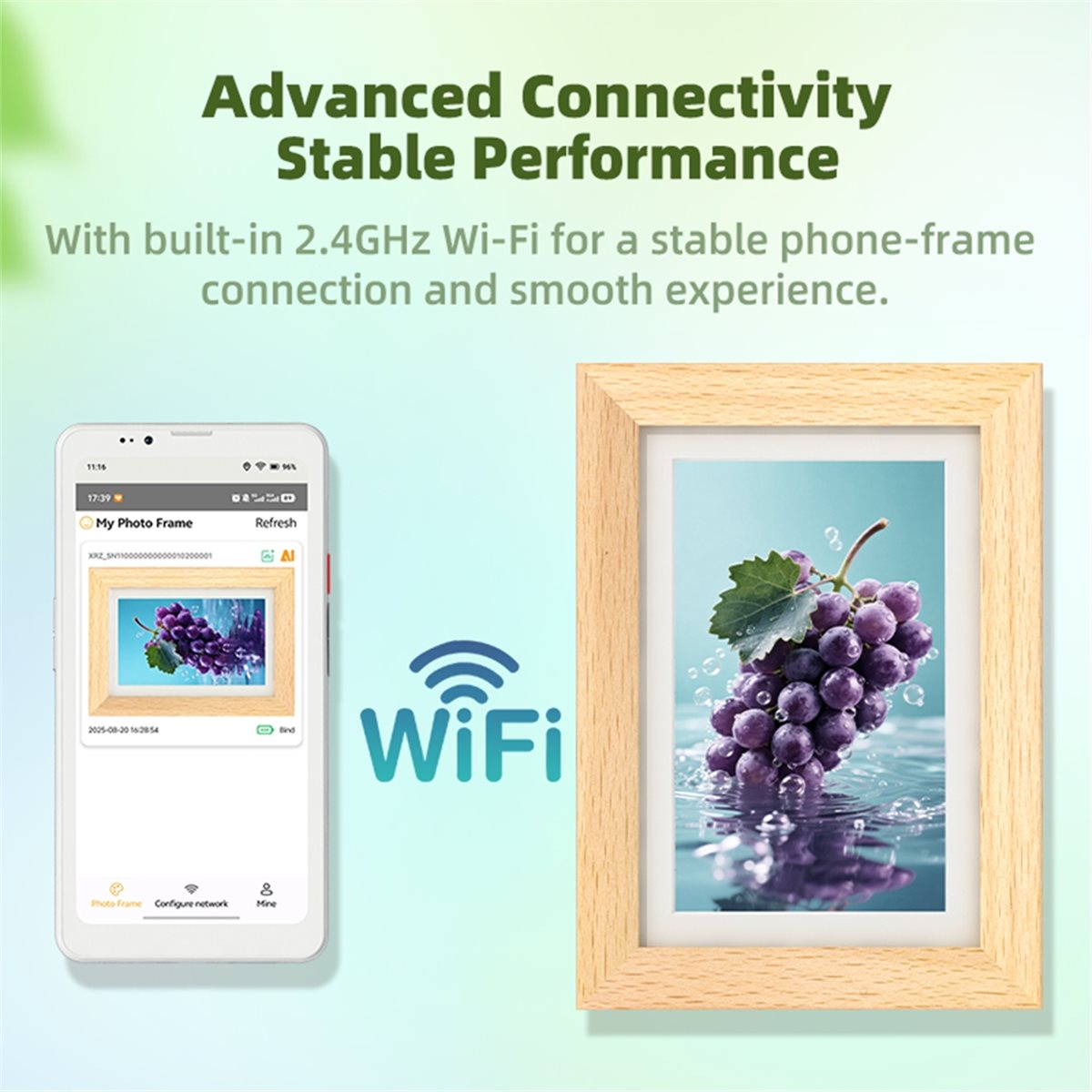 A73T 7.3'' Color E-Ink Display - огляд і ціна Digital Photo Frame Wifi