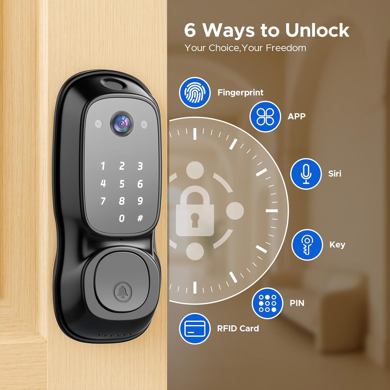 Tuya Wifi Smart Door Lock ‎Cam - огляд і ціна Electronics & Gadgets Charging Gocable 8 In 1 Edc 100W Cable