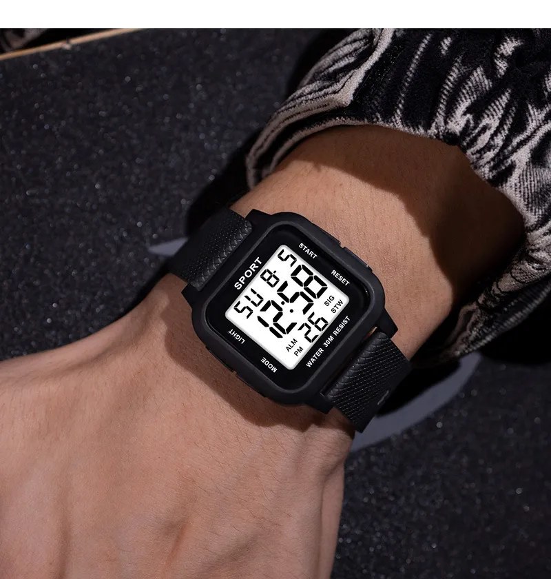 Black Sports Watch Men's Digit - огляд і ціна Digital Alarm Clock