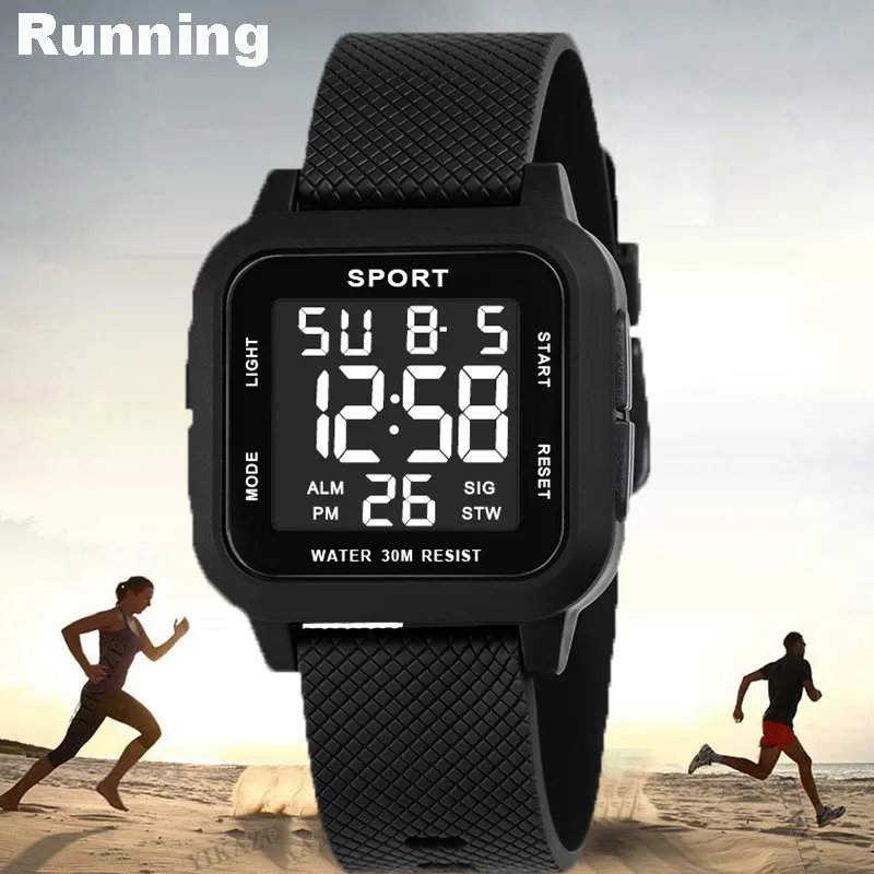 Black Sports Watch Men's Digit - огляд і ціна Digital Alarm Clock