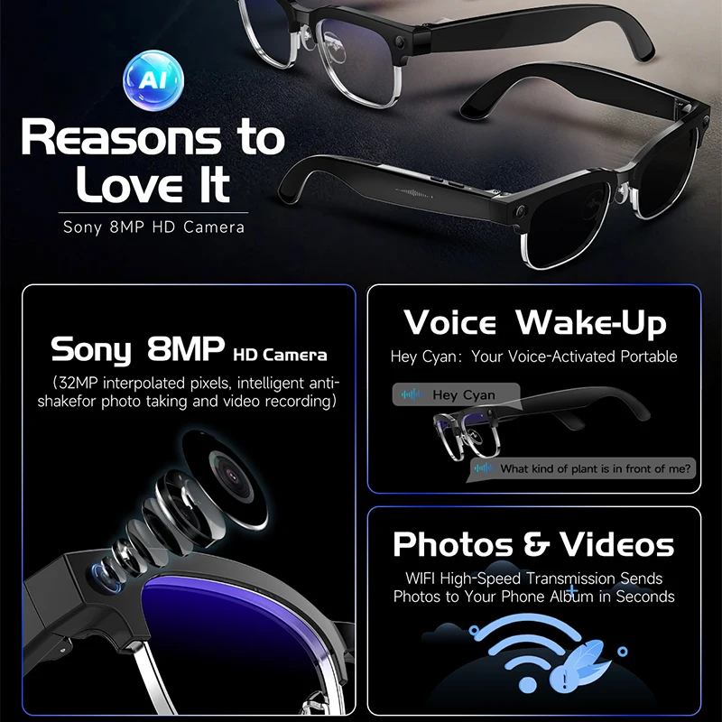 W630 Smart Glasses 800W HD Cam - огляд і ціна Digital Alarm Clock