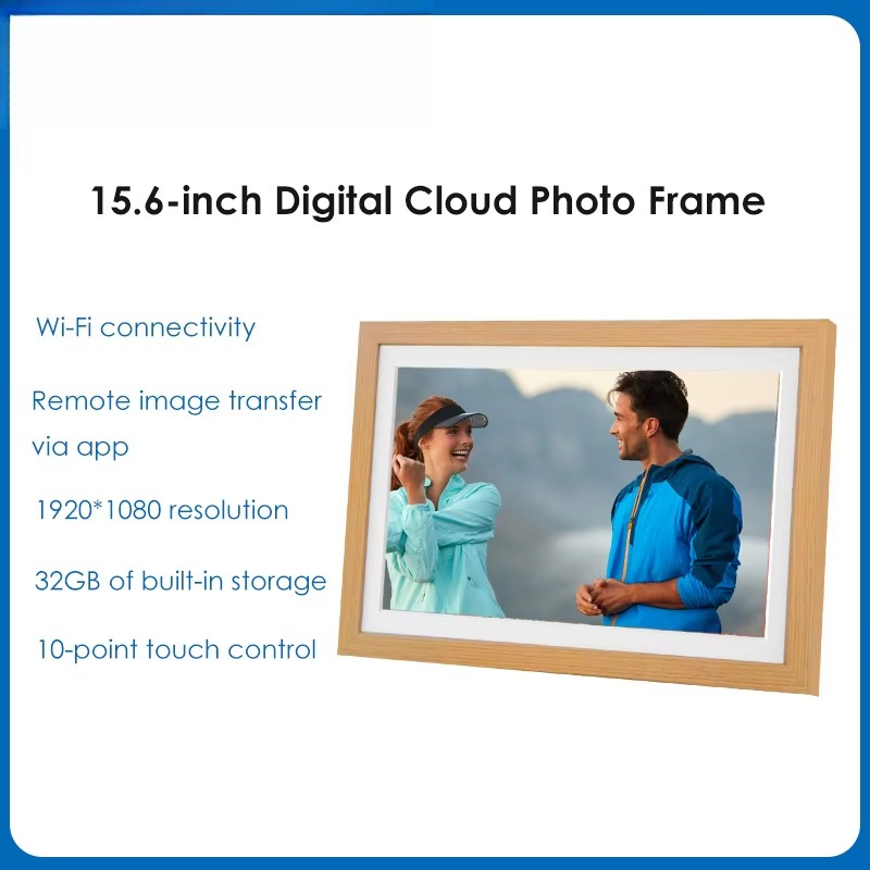15.6-inch Wi-Fi Touch Wood Dig - огляд і ціна Digital Photo Frame Wifi