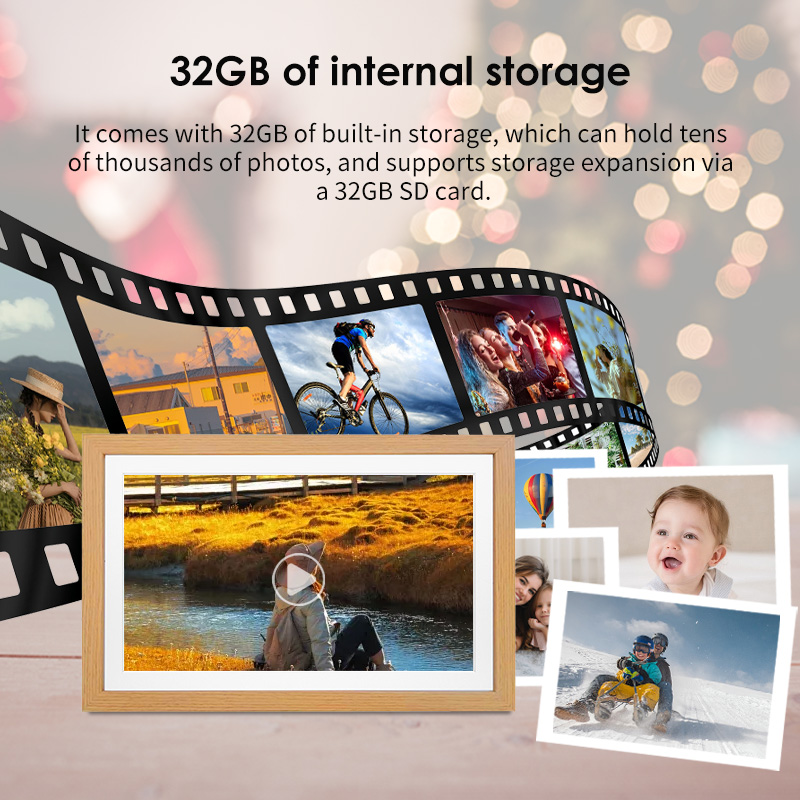 15.6-inch Wi-Fi Touch Wood Dig - огляд і ціна Digital Photo Frame Wifi