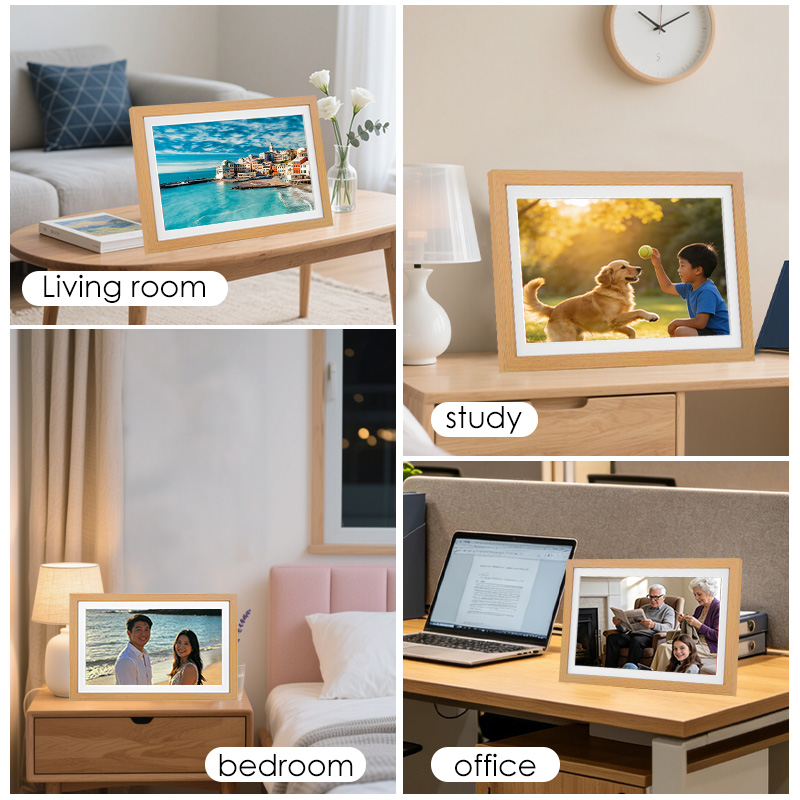 15.6-inch Wi-Fi Touch Wood Dig - огляд і ціна Digital Photo Frame Wifi