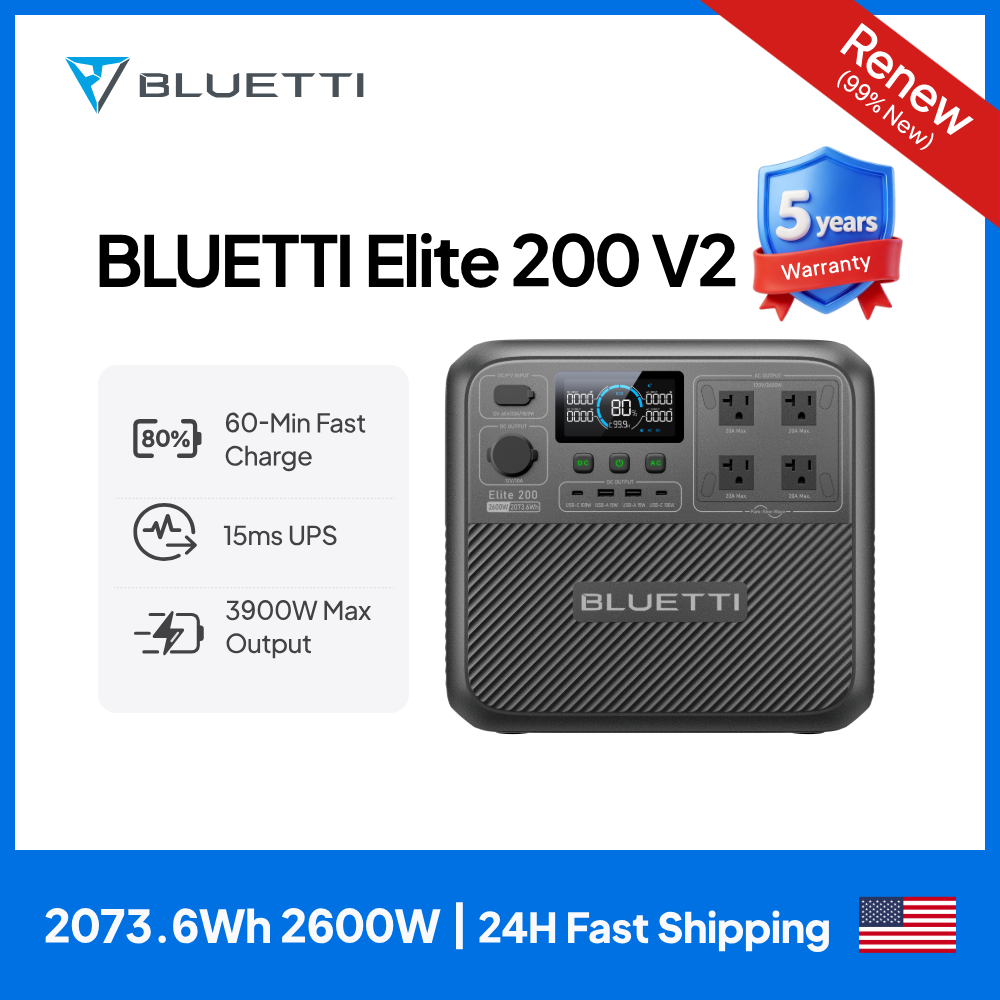 【Renew】BLUETTI Elite 200 V2 Po - огляд і ціна Solar Powered Charger