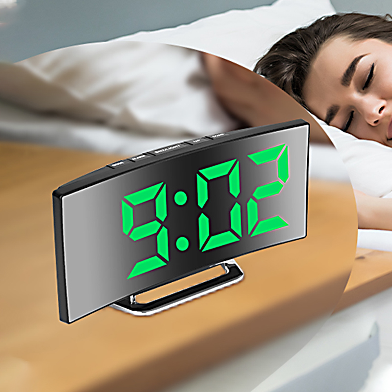 LED Digital Alarm Clock Curved - огляд і ціна Electronic Gadgets For Home